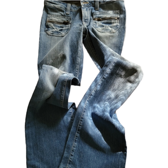 HUDSON | Vintage 2002 Made in USA Mid Waist Flared Jeans w/Zip Pockets Sz.29 - Picture 5 of 16